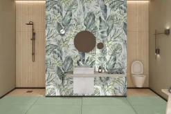 Itaca Carrelage sol / mur décoratif floral SYRIA OLIVE l.60 x L.120 cm Mat