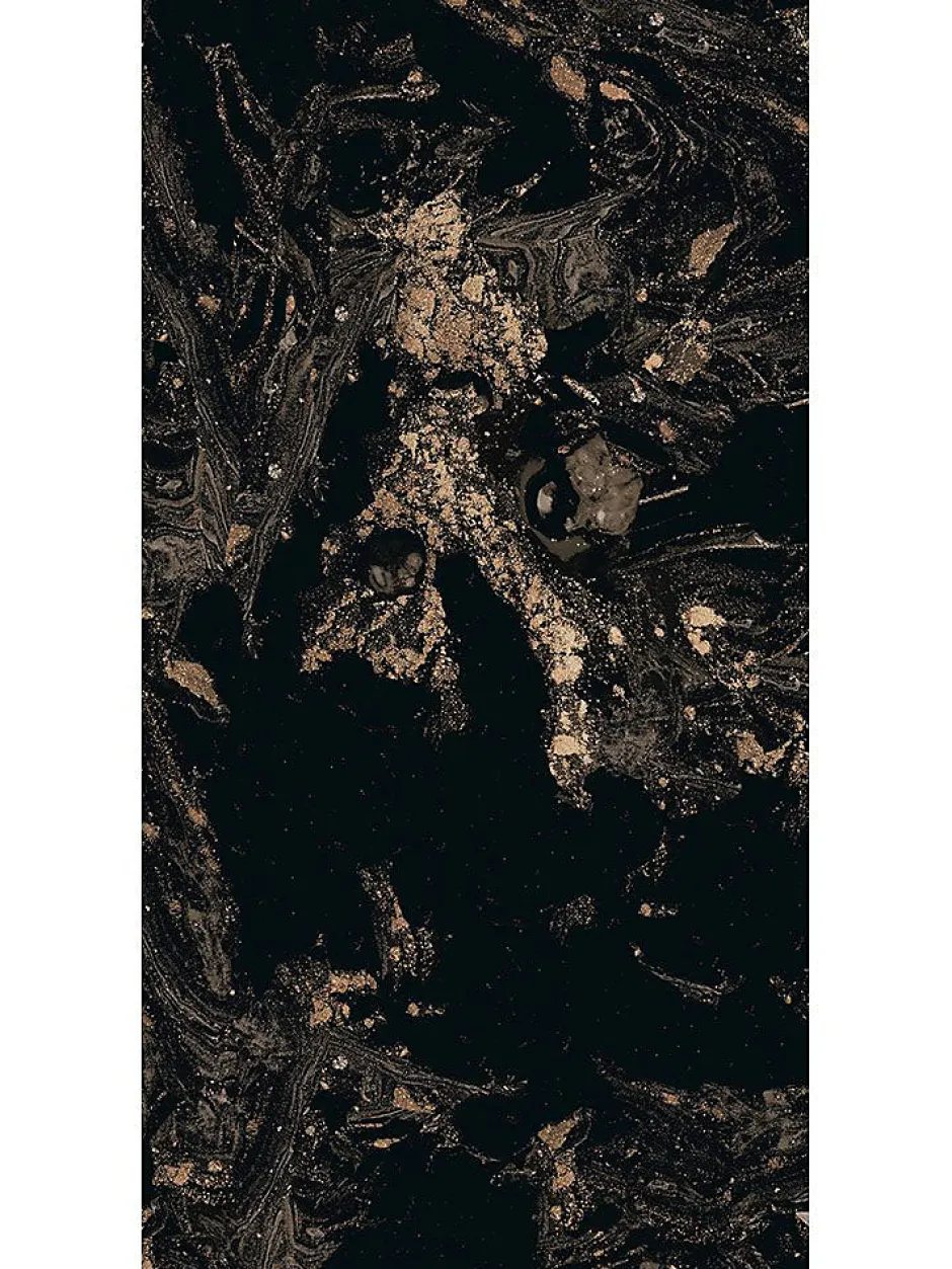Limcaro Carrelage sol / mur effet marbre noir MAGNIFIQUE BLACK l.60 x L.120 cm Brillant
