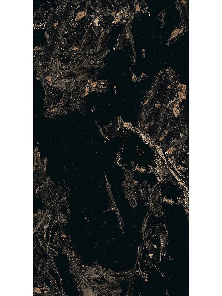 Limcaro Carrelage sol / mur effet marbre noir MAGNIFIQUE BLACK l.60 x L.120 cm Brillant