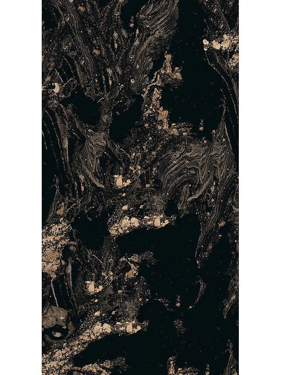Limcaro Carrelage sol / mur effet marbre noir MAGNIFIQUE BLACK l.60 x L.120 cm Brillant