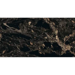 Limcaro Carrelage sol / mur effet marbre noir MAGNIFIQUE BLACK l.60 x L.120 cm Brillant