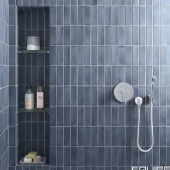 Carrelage sol / mur effet zellige bejmat marocain 5X15 cm bleu mate 5X15 cm COCO BLUE NIGHT MATT-Aelle Carrelage