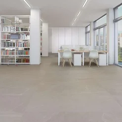 Carrelage sol / mur effet pierre 120x120 cm SEINE R GRIS(vendu par boite de 1.44m2)-Eiffel art construction