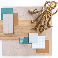 Carrelage sol / mur effet terrazzo 80x80 cm NIZA-R Beige-Aelle Carrelage Best