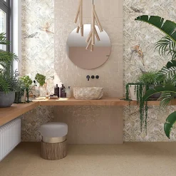 Carrelage sol / mur effet terrazzo 80x80 cm NIZA-R Beige-Aelle Carrelage Best