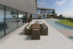 Carrelage sol / mur effet béton blanc LUNA OFF WHITE l.60 x L.120 cm Mat-Limcaro Clearance