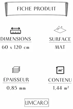 Limcaro Carrelage sol / mur effet marbre gris NEPTUNE GREY l.60 x L.120 cm Mat