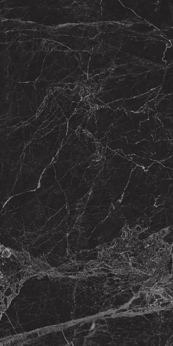 Limcaro Carrelage sol / mur effet marbre noir MAJESTIC BLACK l.60 x L.120 cm Brilliant