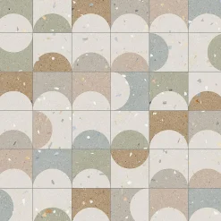 Carrelage sol / mur effet terrazzo 20x20 cm Croccante Zeppole Multicolor - Patchwork-Aelle Carrelage