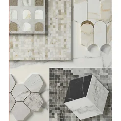 Eiffel art construction Carrelage sol / mur effet terrazzzo coloré à motif 20x20 cm STRACCIATELLA TEGOLE(vendu par boite 1m2)