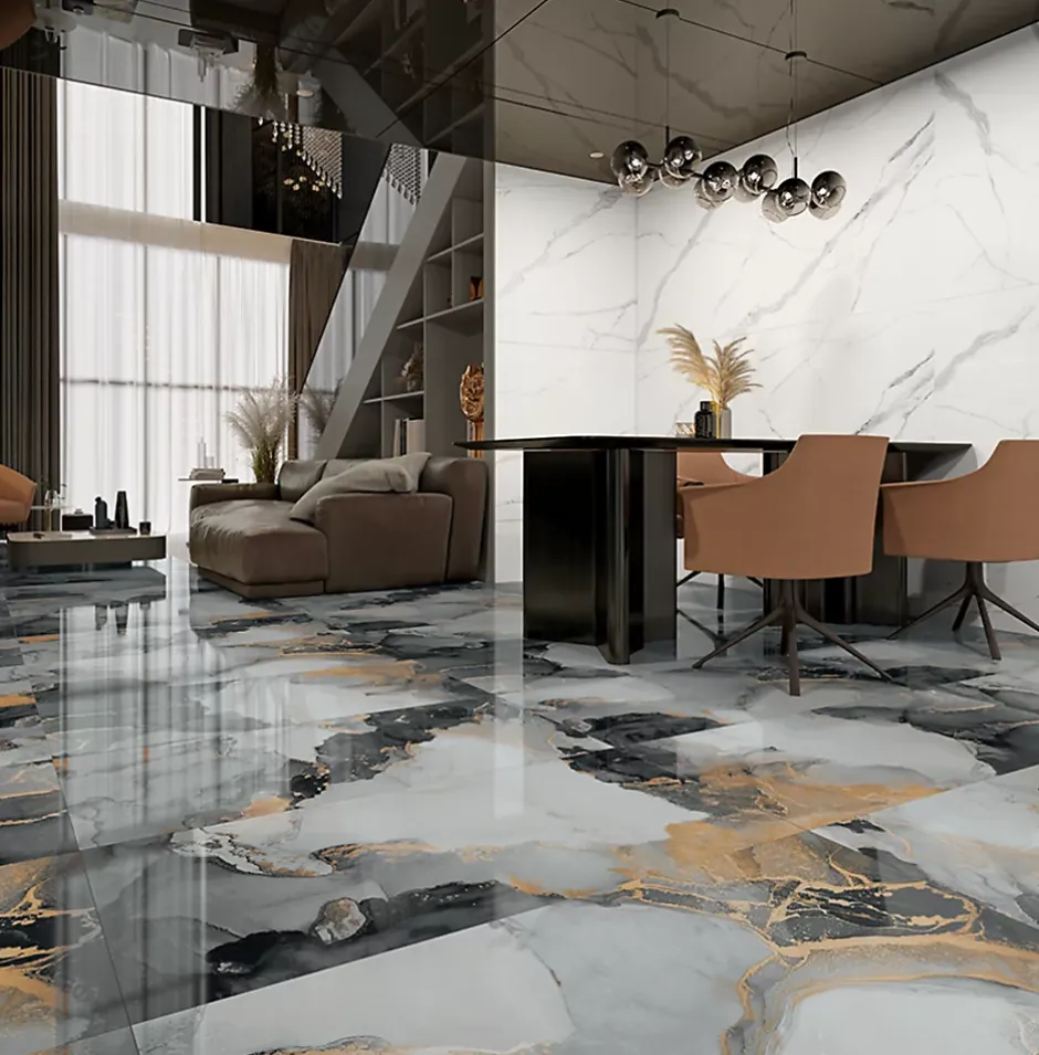 Limcaro Carrelage sol / mur effet marbre JOYA l.60 x L.120 cm Brillant