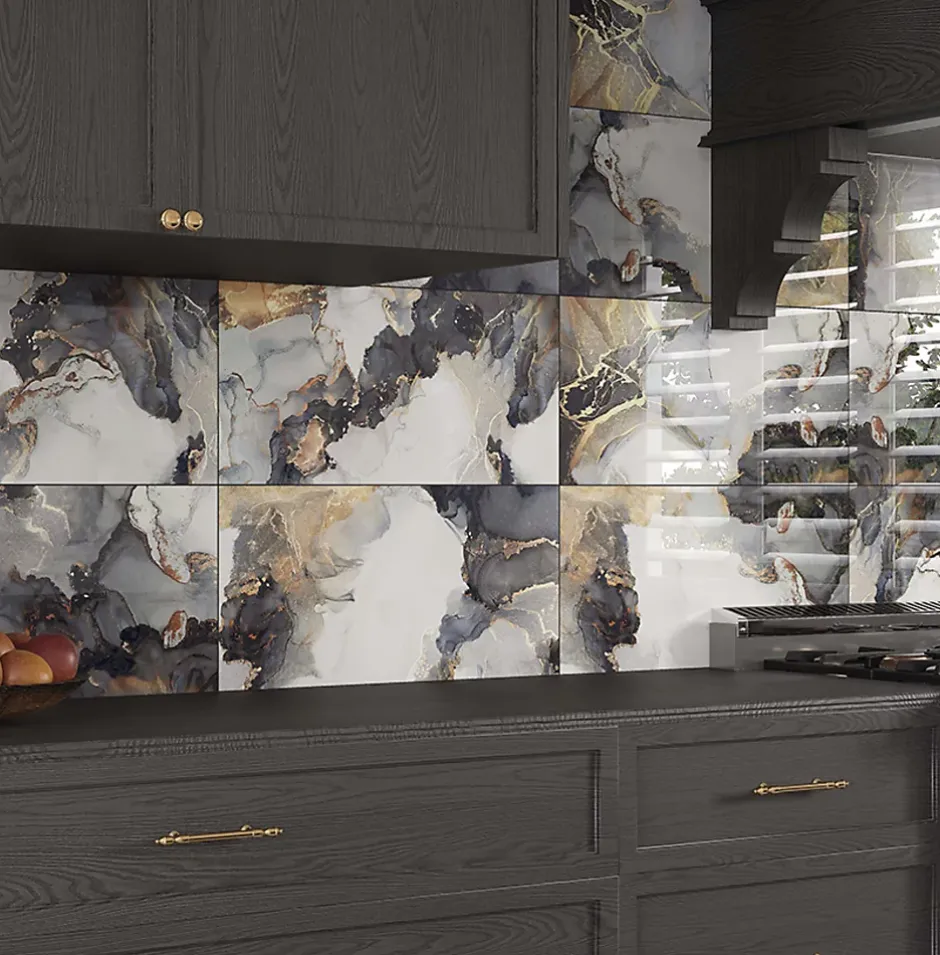 Limcaro Carrelage sol / mur effet marbre JOYA l.60 x L.120 cm Brillant