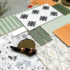 Carrelage sol / mur effet terrazzo 80x80 cm NIZA-R Verde-Aelle Carrelage