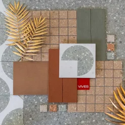 Carrelage sol / mur effet terrazzo 80x80 cm NIZA-R Verde-Aelle Carrelage