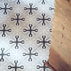 Aelle Carrelage Carrelage sol / mur effet ciment 20x20 cm 1900 LLAGOSTERA GRIS