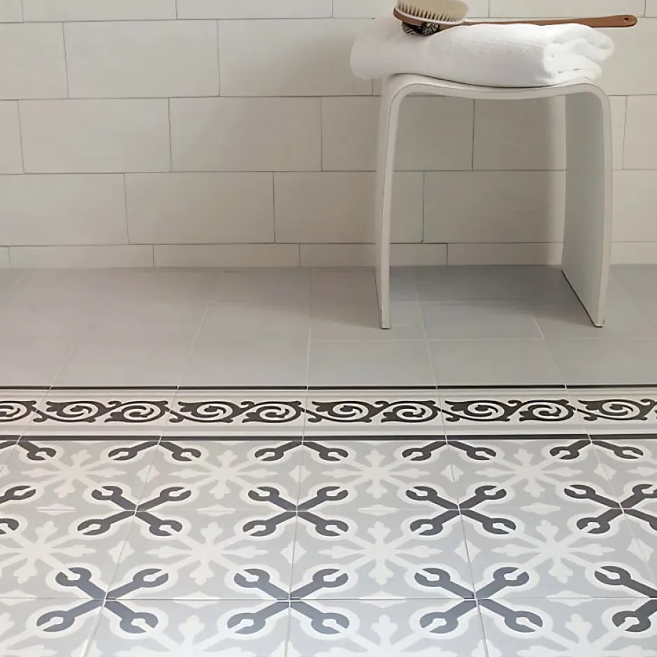 Aelle Carrelage Carrelage sol / mur effet ciment 20x20 cm 1900 LLAGOSTERA GRIS