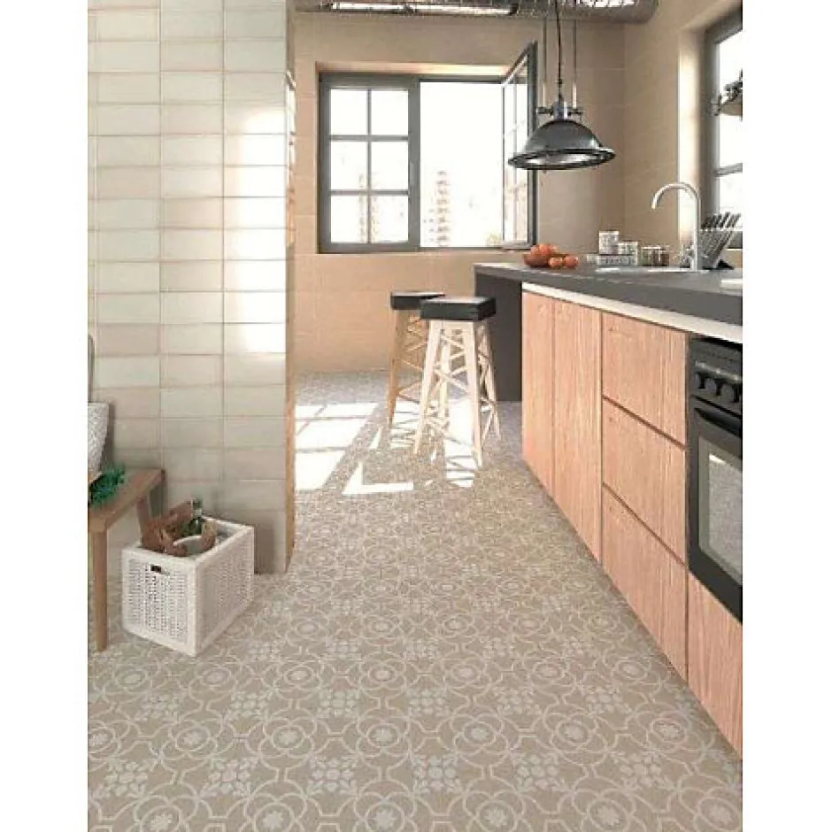 Carrelage sol / mur effet ciment gris 20x20 cm - CAPRICE PROVENCE ANGLE-Aelle Carrelage New