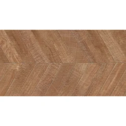 Carrelage sol / mur effet bois design chevron 60x120 cm ARTWOOD CHEVRON NUT(vendu par boite de 1.44m2)-Eiffel art construction Online