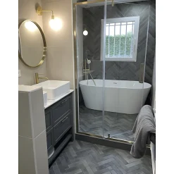 Aelle Carrelage carrelage sol / mur effet zellige bejmat noir 6x24,6 cm mate ARGILE DARK