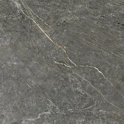 Aelle Carrelage Carrelage sol / mur effet pierre gris anthracite 120x120 cm BETILO R DARK