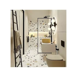 Aelle Carrelage Carrelage sol / mur effet terrazzzo coloré 60x60 cm STRACCIATELLA NACAR