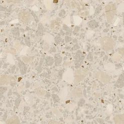 Aelle Carrelage Carrelage sol / mur effet terrazzo 80x80 cm MONACO R BEIGE