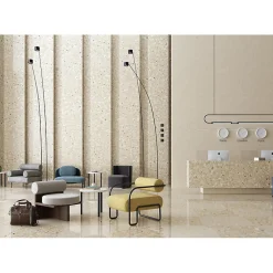 Aelle Carrelage Carrelage sol / mur effet terrazzo 80x80 cm MONACO R BEIGE