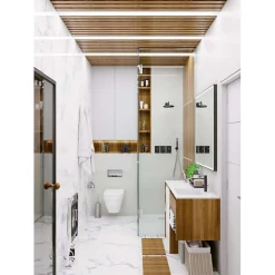 Aelle Carrelage Carrelage sol / mur effet marbre blanc 60x120 cm DONEY BLANCO