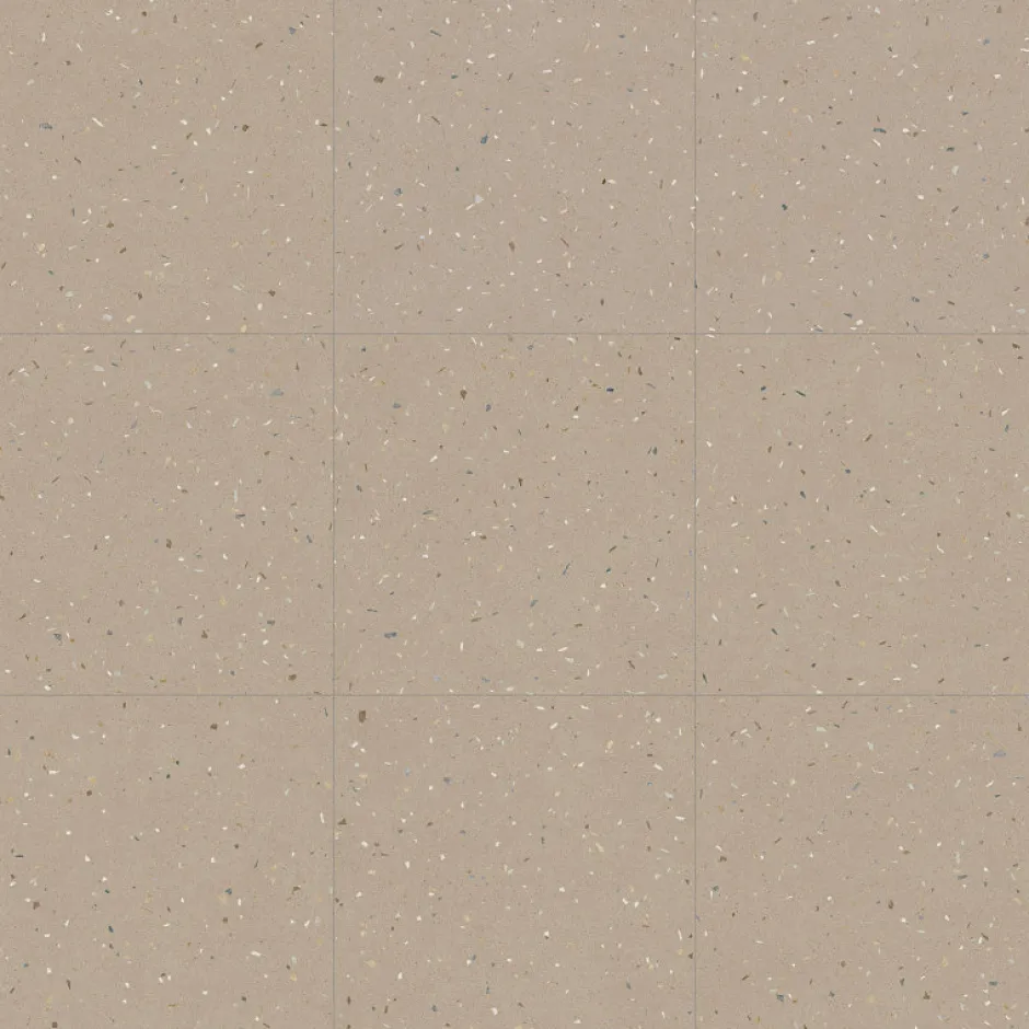 Eiffel art construction Carrelage sol / mur effet terrazzo 80x80 cm Croccante-R Avellana (vendu par boite de 1.28m2)