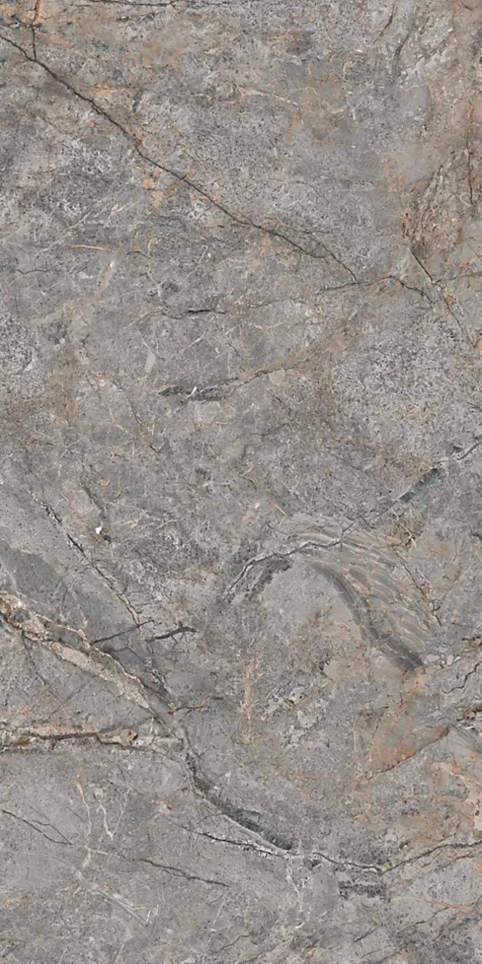 Limcaro Carrelage sol / mur effet marbre gris PETRAVIA GREY l.60 x L.120 cm Mat