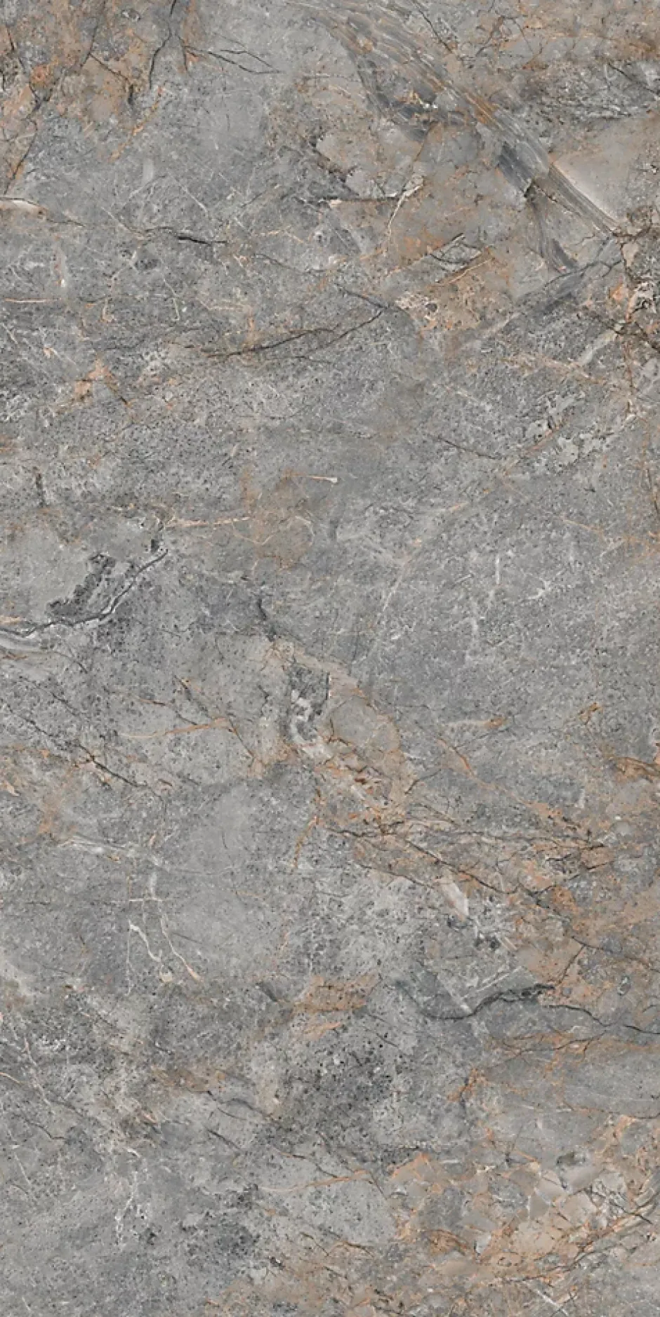 Limcaro Carrelage sol / mur effet marbre gris PETRAVIA GREY l.60 x L.120 cm Mat