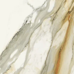 Carrelage sol / mur effet marbre beige, gris 120X120 cm - SCULTOREA calacatta vena antica J451-Aelle Carrelage Best