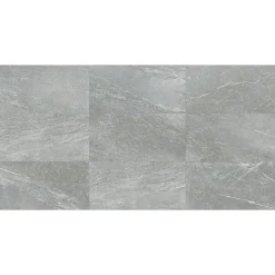 Aelle Carrelage Carrelage sol / mur effet pierre gris 60x120 cm BETILO R GREY