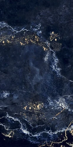 Carrelage sol / mur effet marbre bleu nuit FORTUNA l.60 x L.120 cm Brillant-Limcaro Best