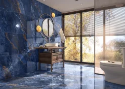 Carrelage sol / mur effet marbre bleu LYTHOS BLUE l.60 x L.120 cm Brilliant-Limcaro Sale