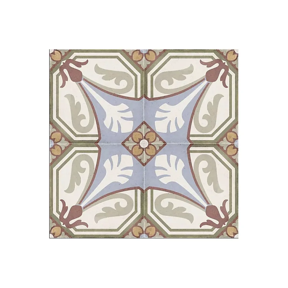 Carrelage sol / mur effet ciment motif coloré 20x20 cm ART NOUVEAU VIENA COLOUR-Aelle Carrelage Online