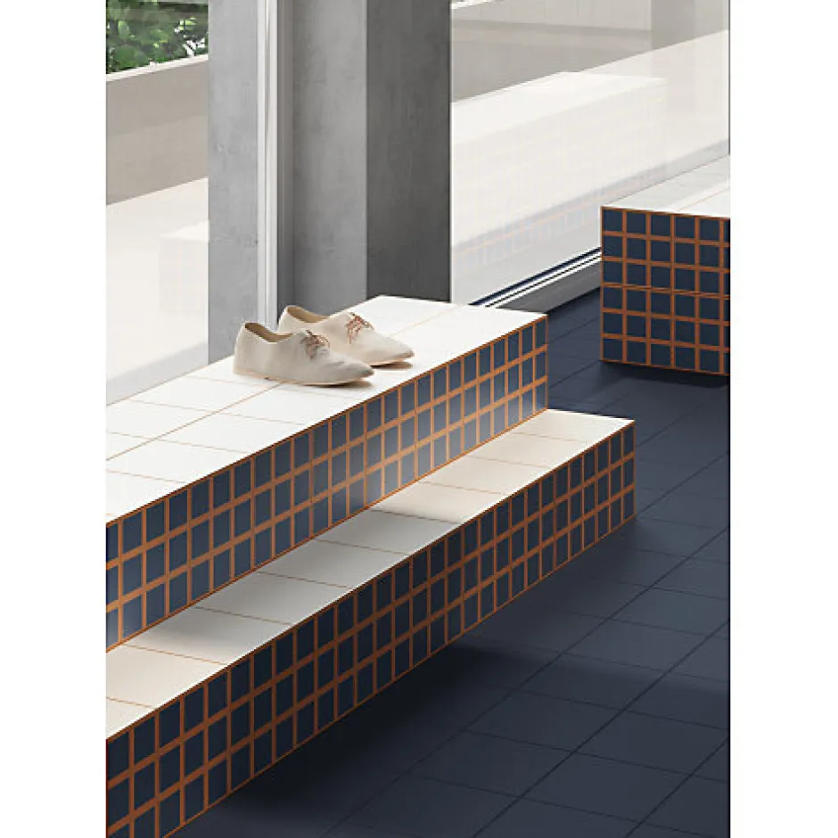 Eiffel art construction Carrelage sol / mur effet terrazzo 20x20 cm Croccante Cannoli Grafito(vendu par boite de 1m2)