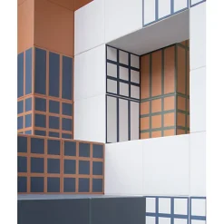 Eiffel art construction Carrelage sol / mur effet terrazzo 20x20 cm Croccante Cannoli Grafito(vendu par boite de 1m2)