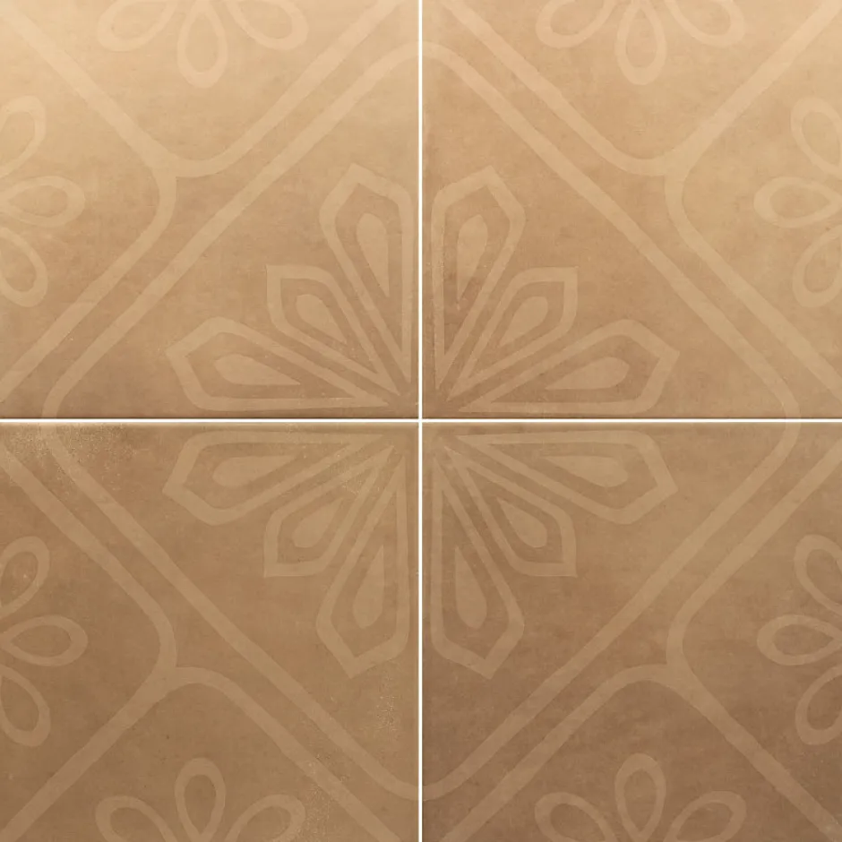 Aelle Carrelage Carrelage sol / mur effet ciment 20x20 cm terracotta - ARES DECOR COTTO