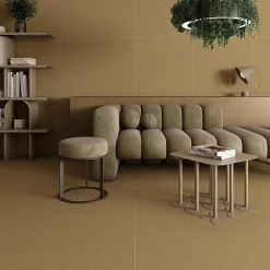 Carrelage sol / mur effet terrazzo grand format terre 80x80 cm MICRA R Siena-Eiffel art construction New