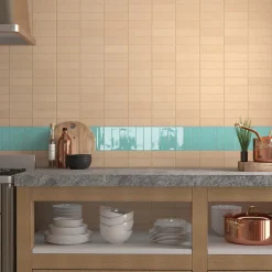 Carrelage sol / mur effet zellige bejmat marocain 5X15 cm beige mate FANGO NATURAL-Aelle Carrelage Online