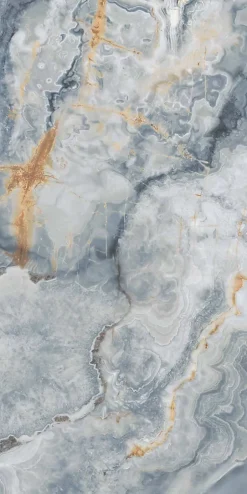 Carrelage sol / mur effet marbre bleu ONYX AGATE BLUE l.60 x L.120 cm Brillant-Limcaro Hot