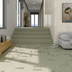 Carrelage sol / mur effet terrazzo 20x20 cm Croccante Eclair Menta - Patchwork (vendu par boite de 1m2)-Eiffel art construction Clearance