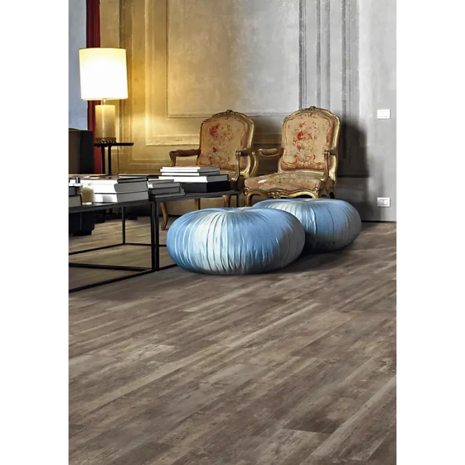 Aelle Carrelage Carrelage sol / mur effet bois vieilli marron 14,4 x 89,3 cm FARO R TIERRA