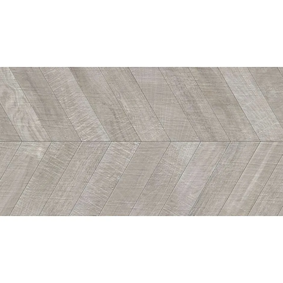 Carrelage sol / mur effet bois design chevron 60x120 cm ARTWOOD CHEVRON GREY (vendu par boite de 1.44m2)-Eiffel art construction