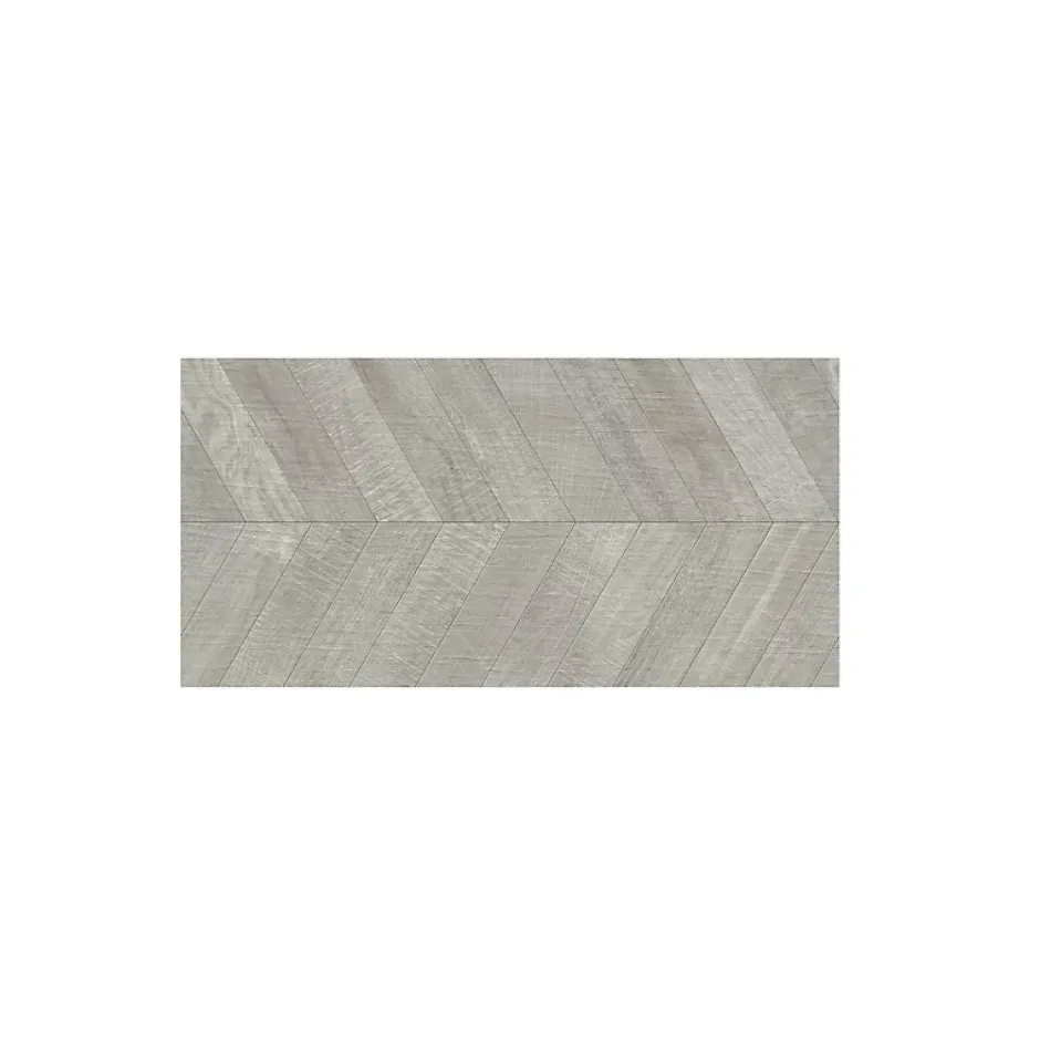 Carrelage sol / mur effet bois design chevron 60x120 cm ARTWOOD CHEVRON GREY (vendu par boite de 1.44m2)-Eiffel art construction