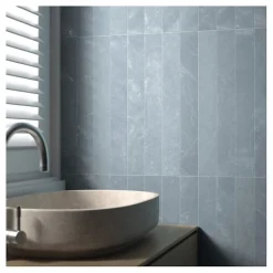 carrelage sol / mur effet marbre bleu 7,5x60 cm - MARMONIS BLUE-Aelle Carrelage Clearance