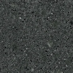 Eiffel art construction Carrelage sol / mur effet terrazzo noir brillant 80x80 cm MISCELA GRAFITO POLISHED(vendu par boite de 1.26m2)