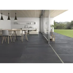 Aelle Carrelage Carrelage sol / mur effet métal anthracite 60x120 cm IONIC STEEL