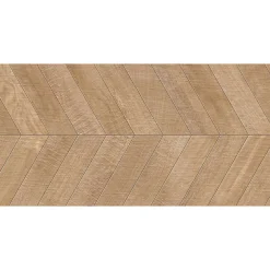 Carrelage sol / mur effet bois design chevron 60x120 cm ARTWOOD CHEVRON NATURAL(vendu par boite de 1.44m2)-Eiffel art construction Hot